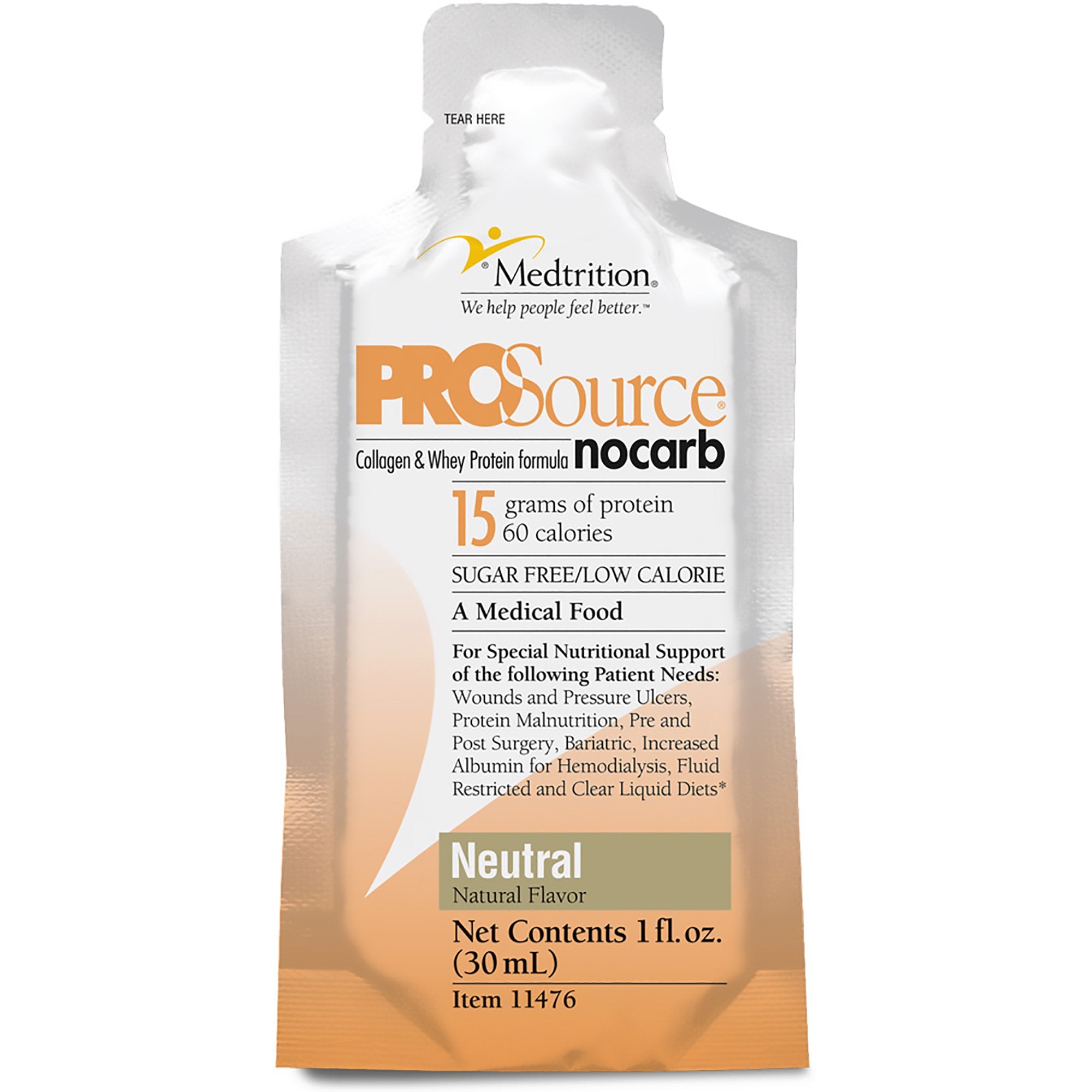 ProSource NoCarb Protein Supplement Concentrate, Unflavored, 1 oz. Bottle -Case of 100