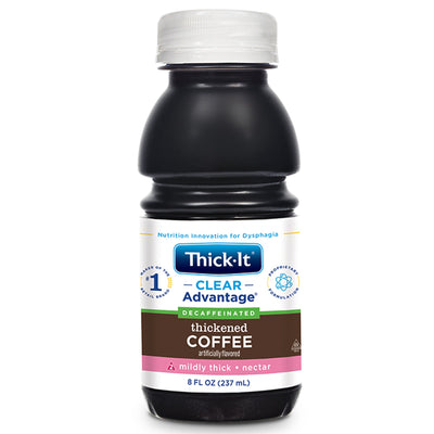 Thick-It Clear Advantage Nectar Consistency Thickened Decaffeinated Beverage, Coffee, 8 oz. Bottle -Case of 24