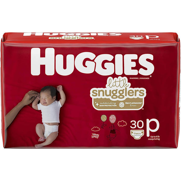 Huggies Little Snugglers Diapers -Micro Preemie (Up to 4 lbs.) -Moderate Absorbency