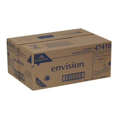 Envision Facial Tissue White 8 X 8-3/10 Inch -Case of 30