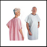 Snap Wrap Patient Exam Gown, Blue Plaid Print -Each