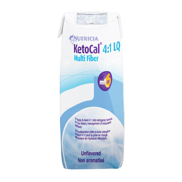 KetoCal 4:1 LQ Multi-Fiber Ready to Use Ketogenic Oral Supplement, Unflavored, 8 oz. Carton -Case of 27