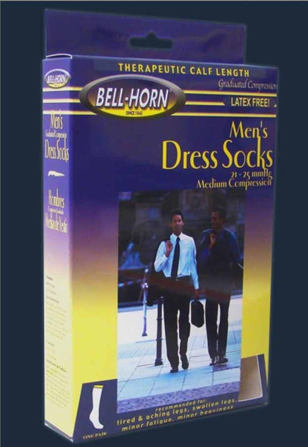 Bell-Horn Male Compression Dress Socks, X-Large -1 Pair