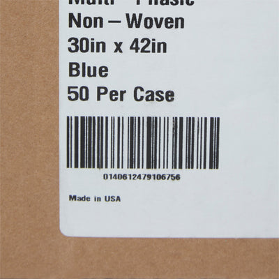 McKesson Patient Exam Gown, One Size Fits Most, Blue -Case of 50