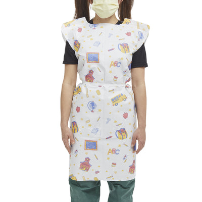 McKesson Pediatric Exam Gown, School Time Print -Case of 50