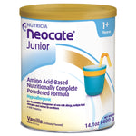 Neocate Junior with Prebiotics Pediatric Acid-Based Powdered Formula, Vanilla, 14.1 oz. Can -Case of 4