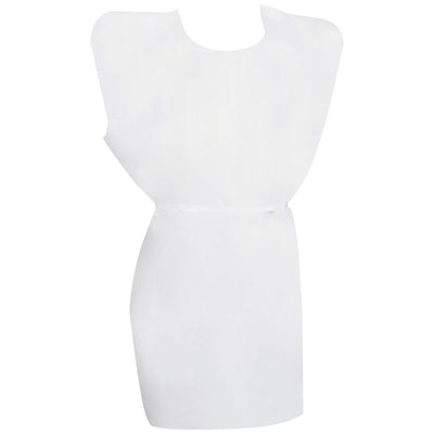McKesson Patient Exam Gown, One Size Fits Most, White -Each