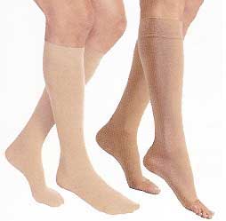 JOBST Relief Knee High Compression Stockings 15 - 20 mmHg, Medium, Beige -1 Pair