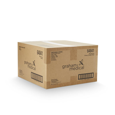 Graham Medical Scrub Shirt Without Pockets Short Sleeve, 3X-Large Green -Case of 30