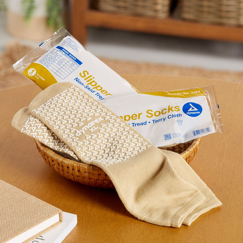 Soft Sole Slipper Socks, X-Large -Case of 48