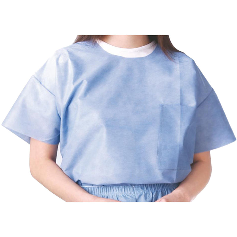 HPK Scrub Shirt, Medium, Blue -Case of 30