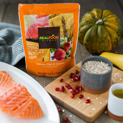 Real Food Blends Pureed Food Blends, Variety Pack, 9.4 oz. Ready-to Use Pouch -Case of 12