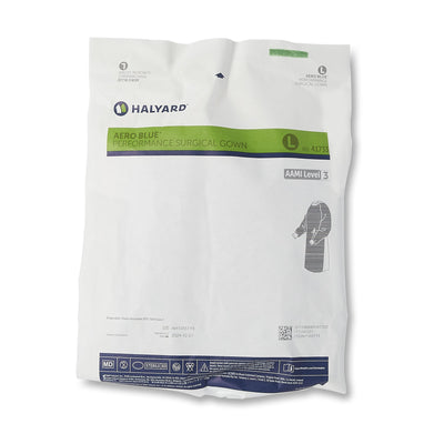 AERO BLUE Surgical Gown with Towel, Large, Blue -Case of 32