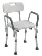 drive Shower Chair with Back and Removable Padded Arms -Each