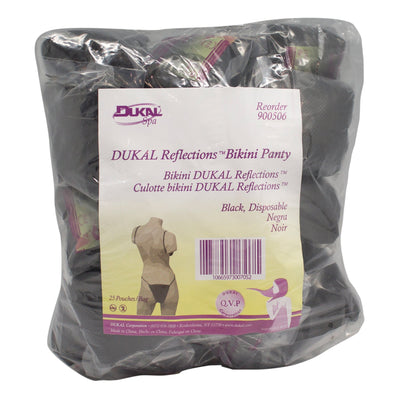 Reflections Disposable Bikini Panty, Black -Box of 100