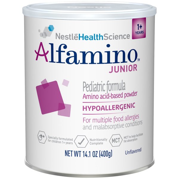 Alfamino Junior Amino Acid-Based Pediatric Formula, 14.1 oz. Can -Case of 6