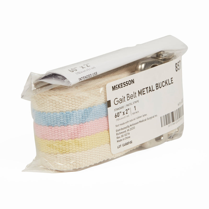 McKesson Gait Belt, 60 Inch, Pastel Stripe -Case of 48