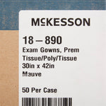 Medi-Pak Exam Gown, Large, Mauve -Case of 50