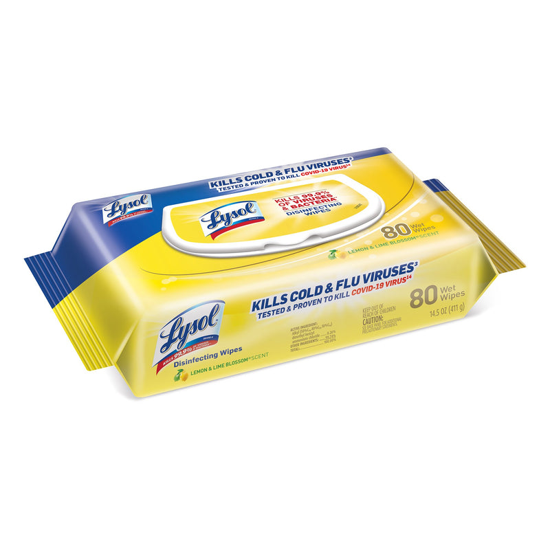 Lysol Premoistened Surface Disinfectant Wipes -Case of 6