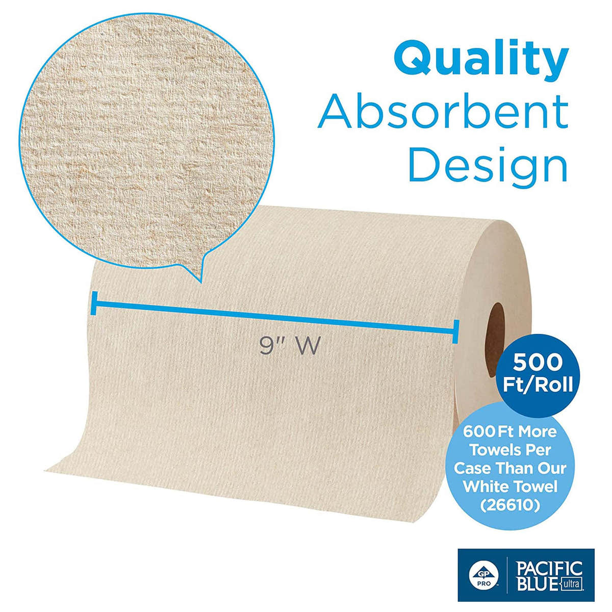 Pacific Blue Ultra Paper Towel Roll, 6 x 9 in. -Case of 6
