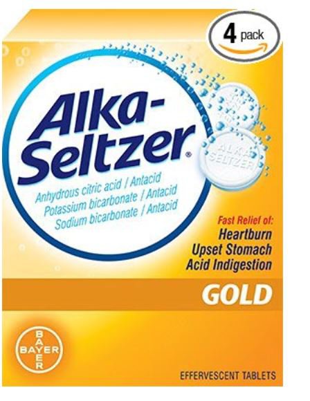 Alka Seltzer Gold Anhydrous Citric Acid / Potassium Bicarbonate / Sodium Bicarbonate Antacid - 1062498_BX - 1