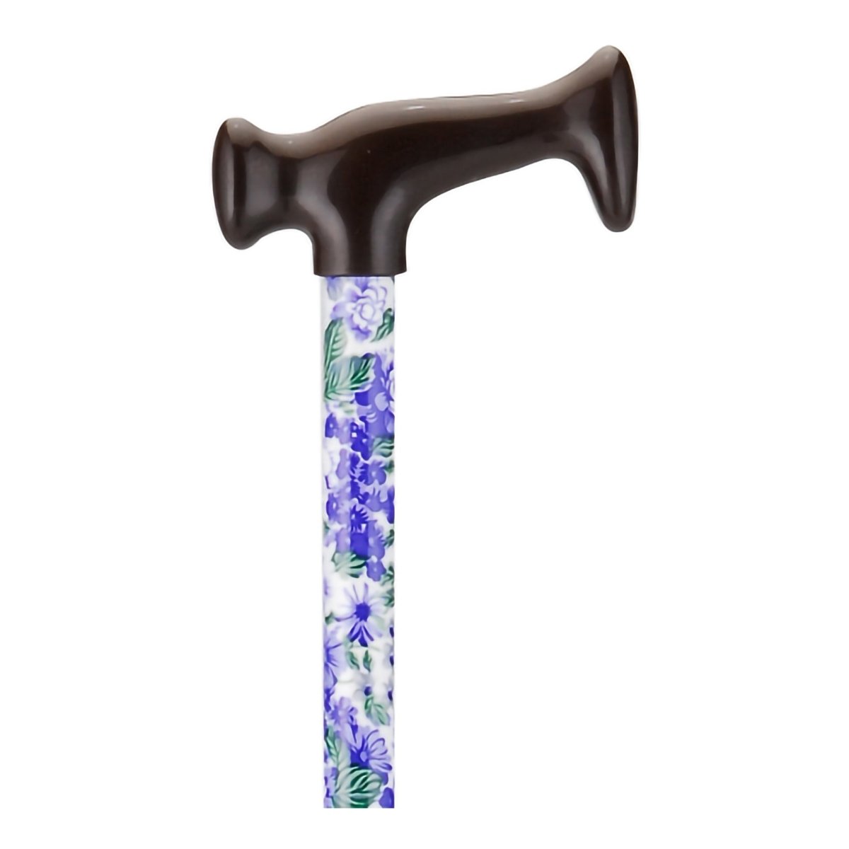 Aluminum T-Handle Cane, Lilacs and Green Leaves Print - 1167041_EA - 1