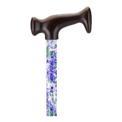Aluminum T-Handle Cane, Lilacs and Green Leaves Print - 1167041_EA - 1