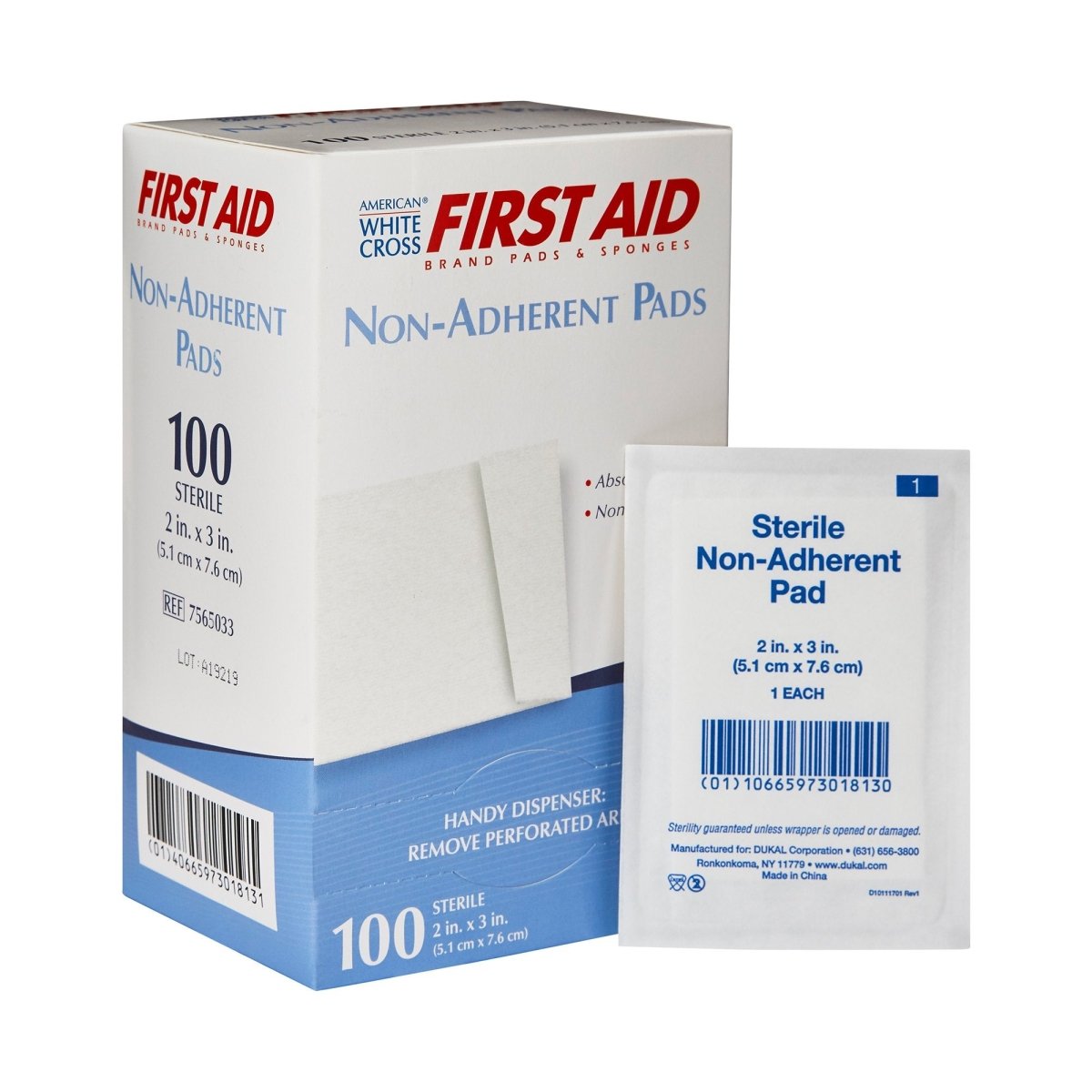 American White Cross Nonadherent Dressing - 126982_BX - 1