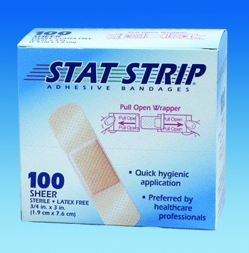 American White Cross Stat Strip Sheer Adhesive Strips - 197291_BX - 1