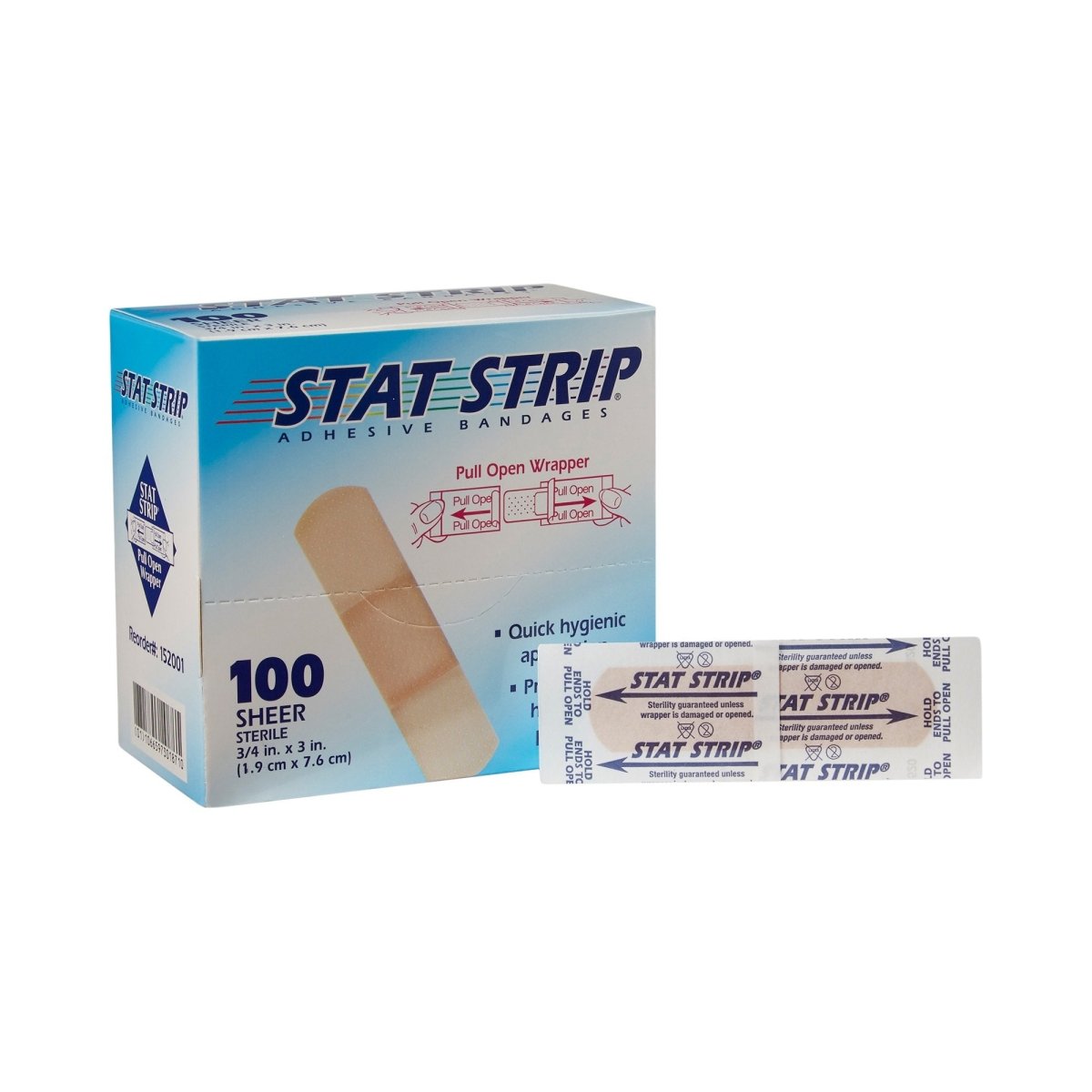 American White Cross Stat Strip Tan Adhesive Strips - 184495_BX - 1