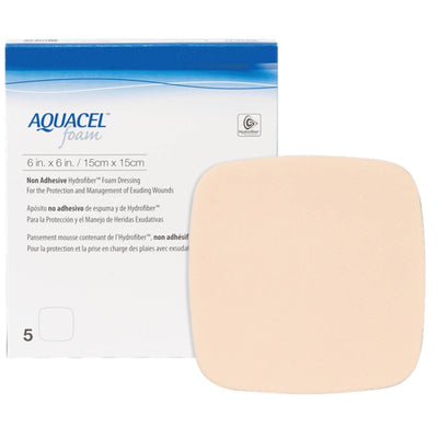 Aquacel Nonadhesive without Border Foam Dressing, 6 x 6 Inch - 802590_BX - 1