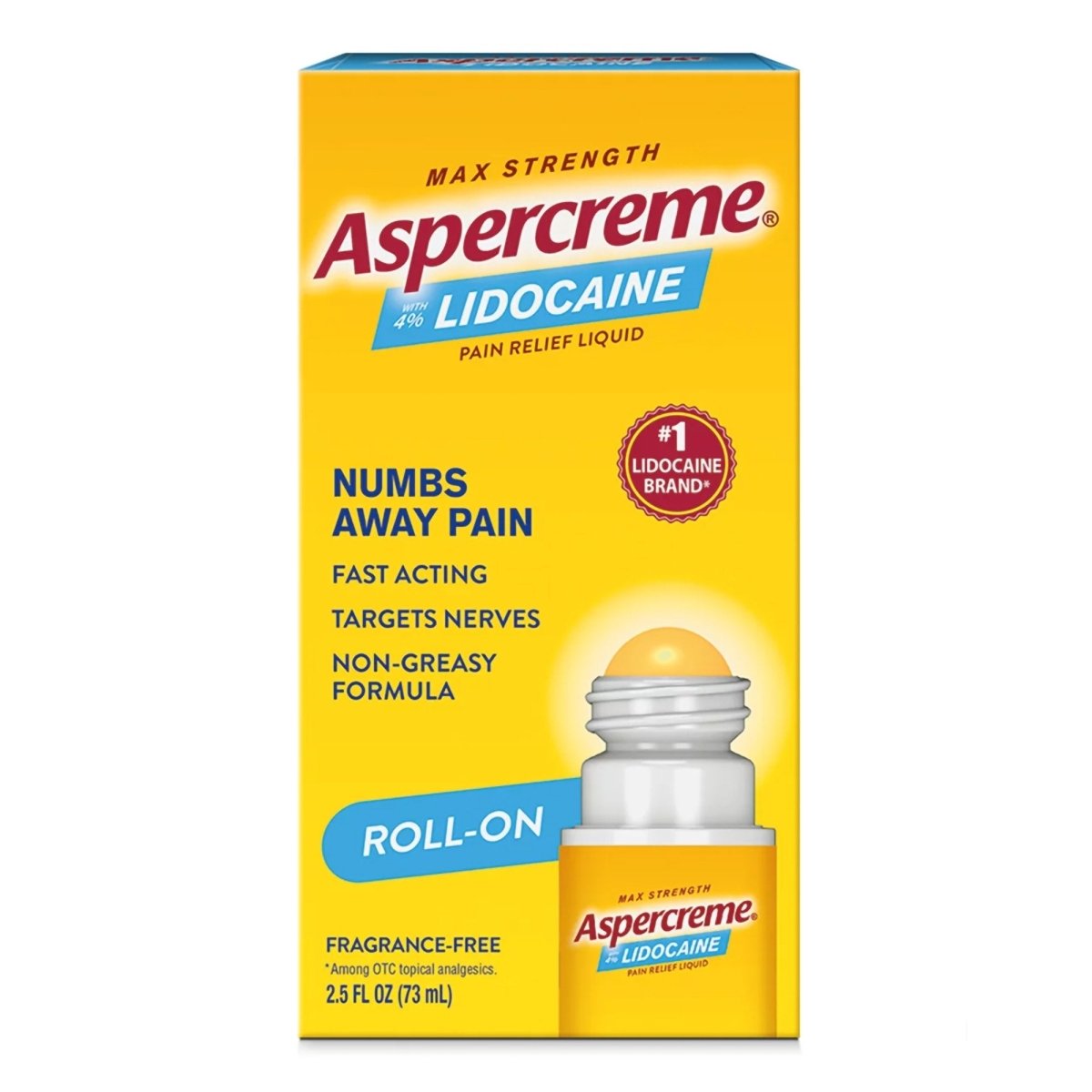 Aspercreme With 4% Lidocaine Pain Relief Liquid Fragrance Free - 1230691_EA - 1