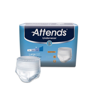 Attends Adult Moderate Absorbent Underwear, White -Unisex - 761660_CS - 2