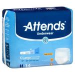 Attends Adult Moderate Absorbent Underwear, White -Unisex - 761661_CS - 8