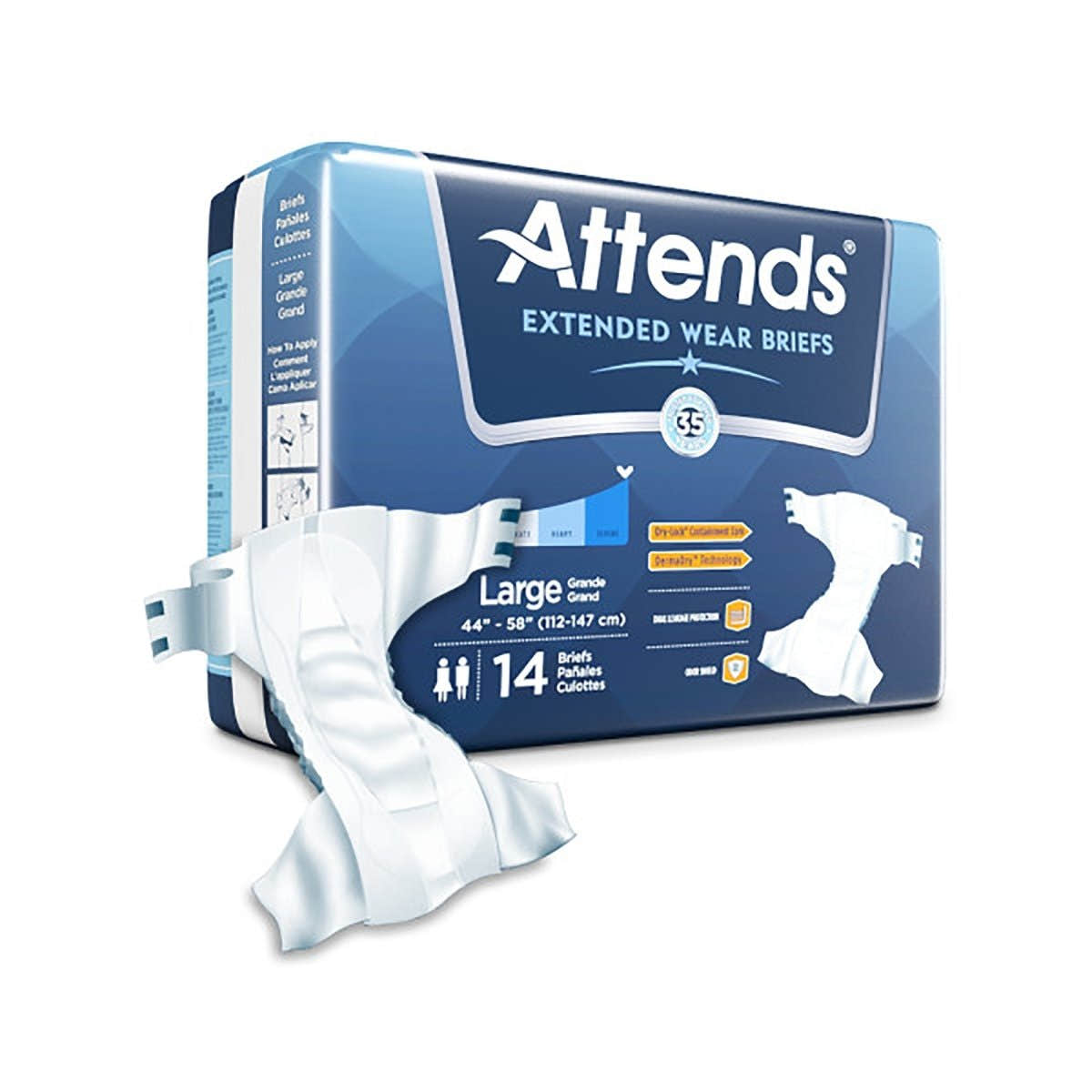Attends Briefs with Overnight Protection -Unisex - 2