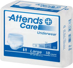 Attends Care Adult Moderate Absorbent Underwear, White -Unisex - 1028713_BG - 5