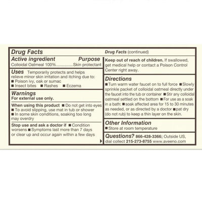 Aveeno Soothing Oatmeal Bath Treatment - 866006_BX - 4