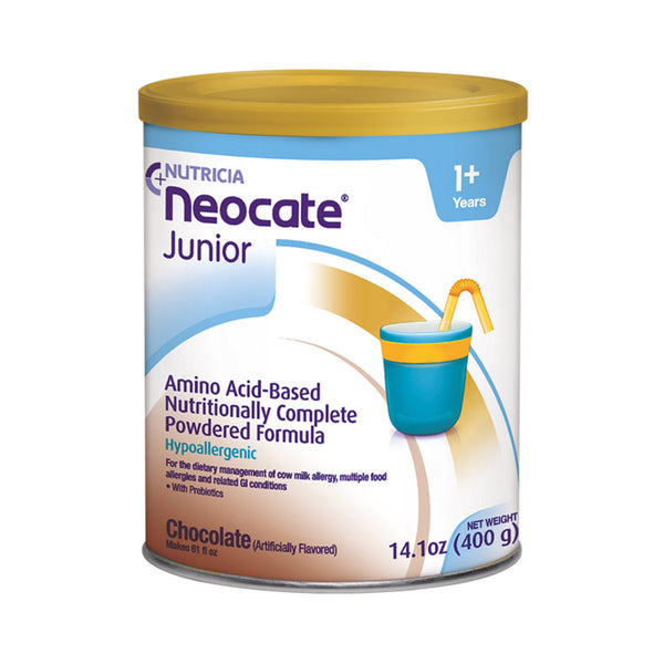 Neocate Junior Pediatric Amino Acid-Based Powdered Formula, Chocolate, 14.1 oz. Can -Case of 4