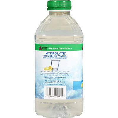 Thick & Easy Hydrolyte Nectar Consistency Thickened Water, Lemon, 46 oz. Bottle -Case of 6