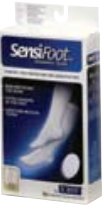 JOBST SensiFoot Crew Diabetic Compression Sock, Large, Black -1 Pair