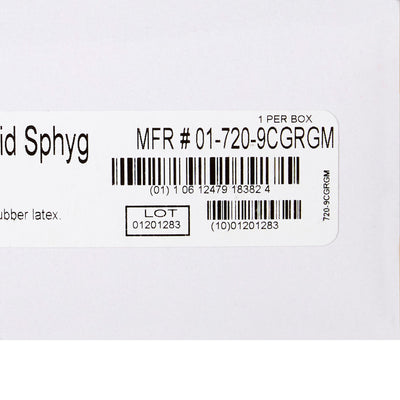 McKesson LUMEON Deluxe Aneroid Sphygmomanometer, Green, Child, Arm -Case of 20