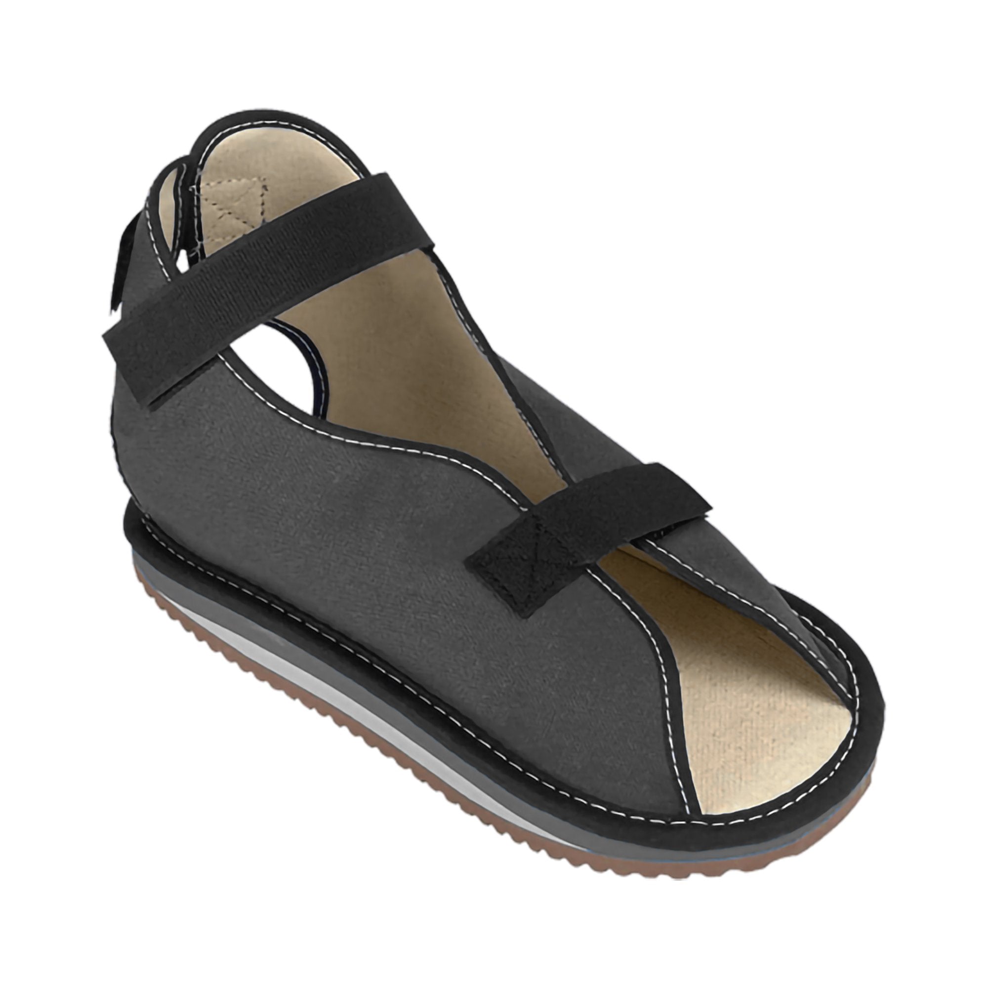 Össur Canvas Rocker Bottom Cast Shoe, Medium, Black -Each