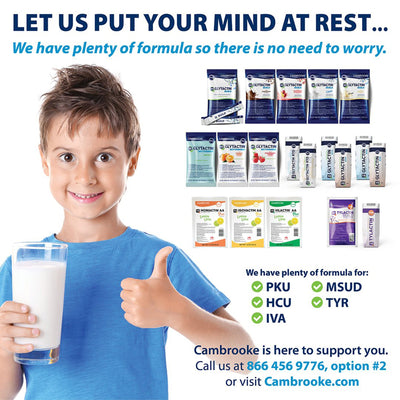 Glytactin BUILD 20/20 PKU Oral Supplement, Raspberry / Lemonade, 1.1 oz. Packet -Case of 30