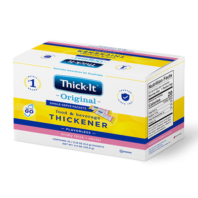Thick-It Nectar Consistency Food and Beverage Thickener Powder, Unflavored, 5 Gram Individual Packet -Box of 25