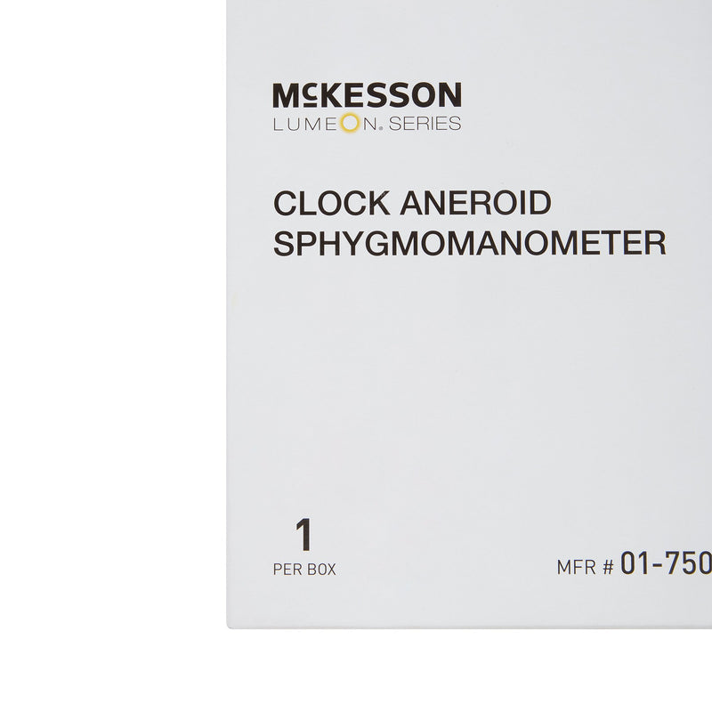 McKesson LUMEON Wall Mount Aneroid Sphygmomanometer, Black, Adult, Arm -Case of 12