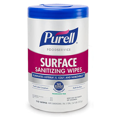 Purell Foodservice Surface Sanitizing Wipes -Case of 6