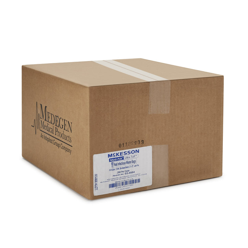 ULTRA-TUFF Infectious Waste Bag, 10-15 gal -Case of 250