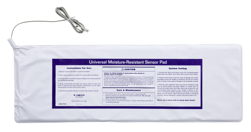 Protech Moisture Resistant Bed Sensor Pad, 10 x 28 Inch -Each