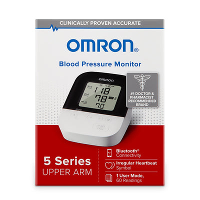 Omron 5 Series Digital Blood Pressure Monitoring Unit, Adult, Large Cuff -Each