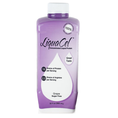 LiquaCel Concentrated Liquid Protein, Grape, 32 oz. Bottle -Case of 6